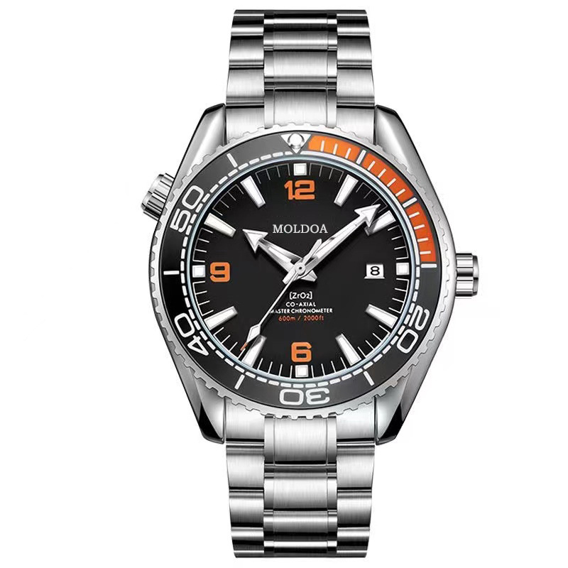 Nyt bedst sælgende ur med fuldautomatisk hulbevægelse, lysende kalender til mænd, dobbeltsidet sommerfuglespænde, vandtæt_voghion.com