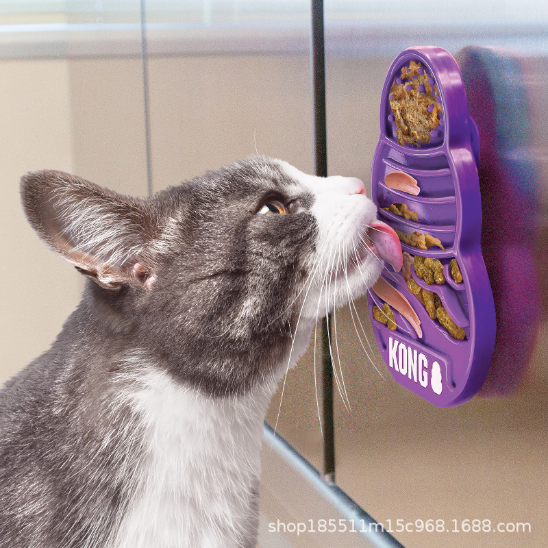 KONG Licks 猫と犬用のフリーズフード吸盤で不安を和らげます|undefined