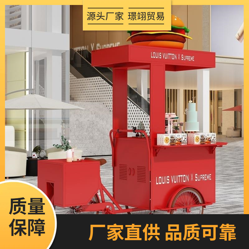 Electric Tricycle for Street Vending, Second-Hand Sales Bicycle, Outdoor Snack Cart, Mobile Stall Vehicle