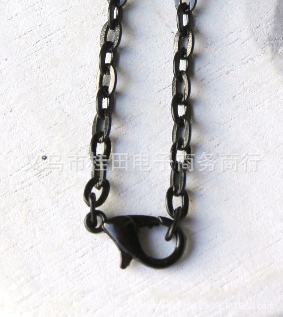 DIY cadena cruzada plana cadena de la joyería plana O Cruz bolsa de cadena adornos accesorios con la langosta hebilla de la cadena de aleación