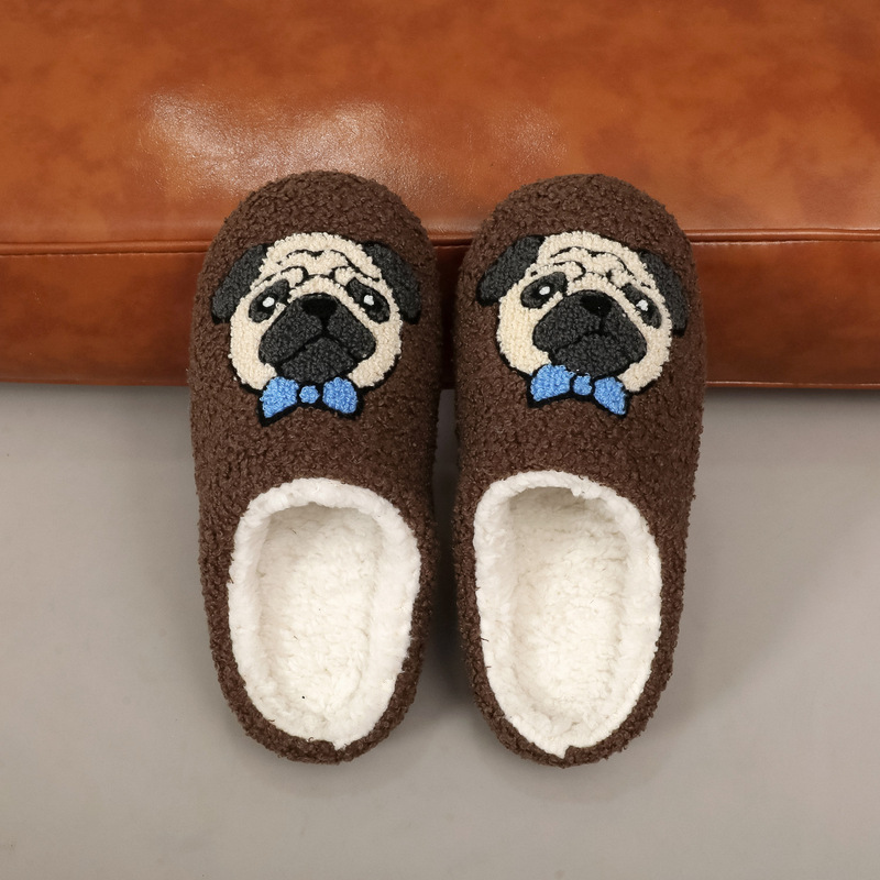 Ins Autumn and Winter Creative New Style Sausage Dog Pet Cotton Slippers Men and Women Home Winter Wool Slippers plus size Cross-border