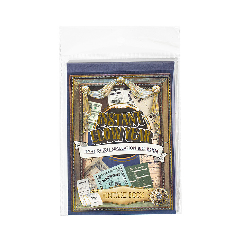 Material de factura de simulación retro de lenguaje ocioso y ligero