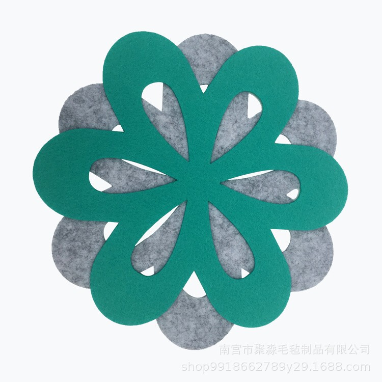 跨境现货供应加厚餐具垫锅垫毛毡隔热垫花形创意杯垫桌垫砂锅碗垫|undefined
