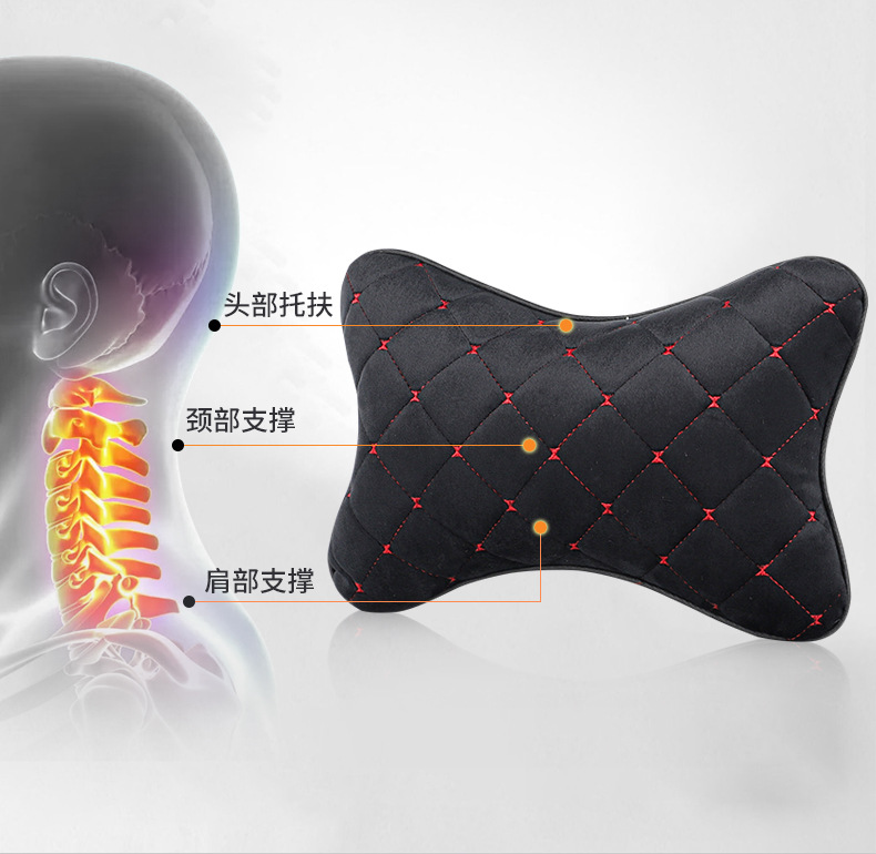 Car Headrest, Neck Pillow, Plush Car Seat Pillow, Car Neck Pillow, Car Cushion, Four-Season Car Accessories, Cross-Border