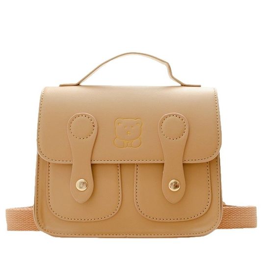 Trendy Retro Children's Schoolbag Casual Personality Official Document Handbag PU Korean Style Kindergarten Baby Backpack