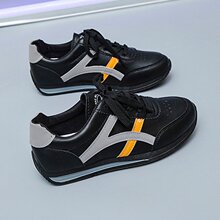 防水全黑色防滑厨房工作鞋女跑步运动鞋轻便软底阿甘鞋休闲百搭