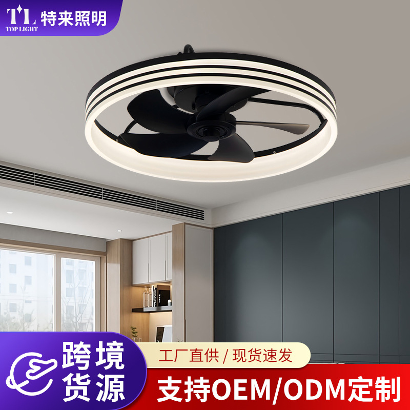 Ventilador de Techo con Luz Inverter de Acrílico y Plástico con Control Remoto de 6 Velocidades para Sala y Dormitorio image 1