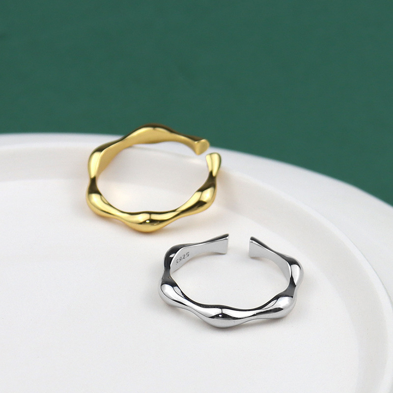 2021 new geometric irregular ring fashion Korean open ringpicture22