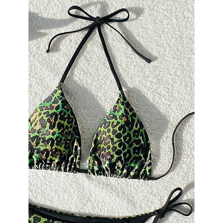 Leopard Bikini Set Für Damen Sexy Zweiteiliger Badeanzug_voghion.com