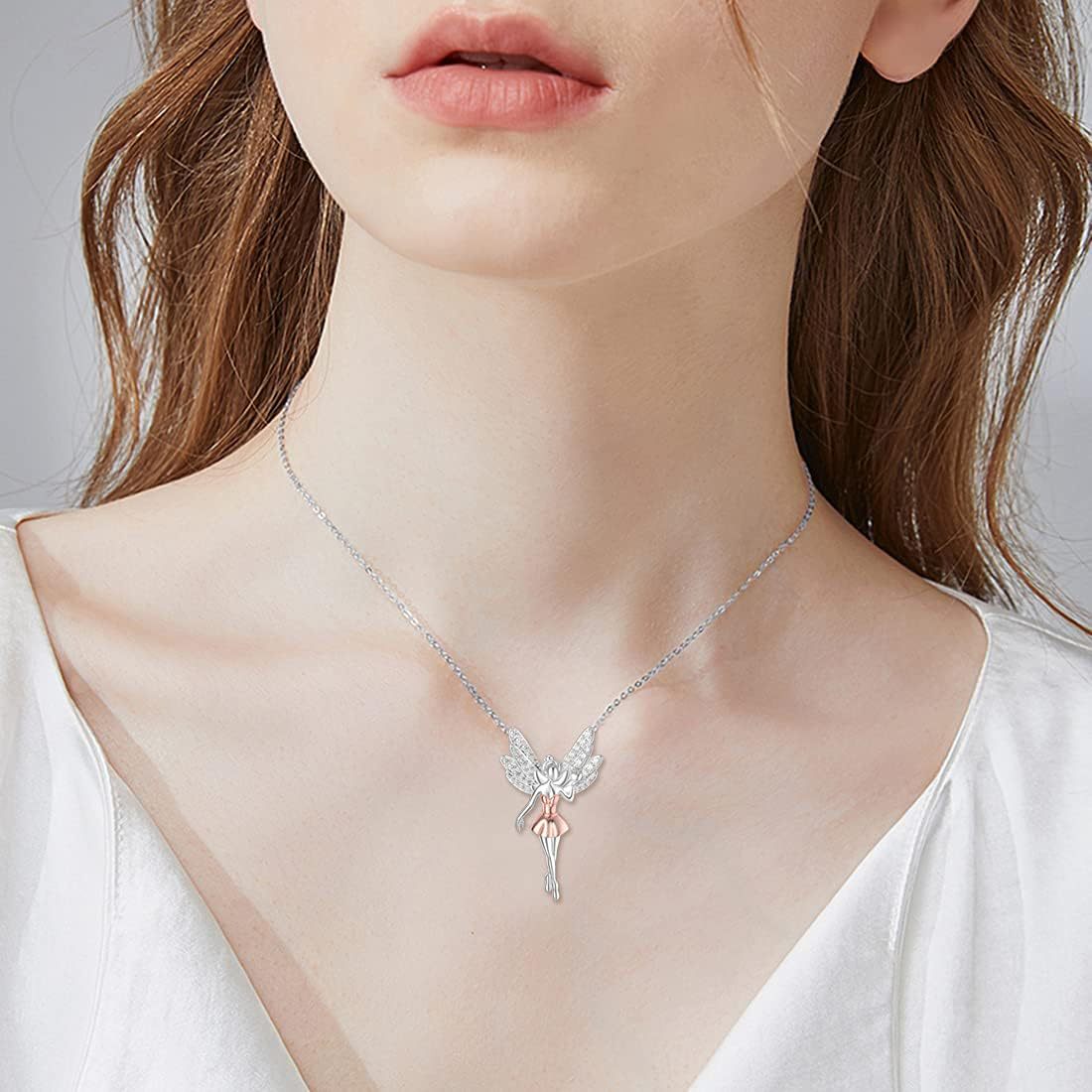 Collier pendentif elfe mignon serti de diamants, accessoires pour femmes à la mode et polyvalents, cadeau d'anniversaire_voghion.com