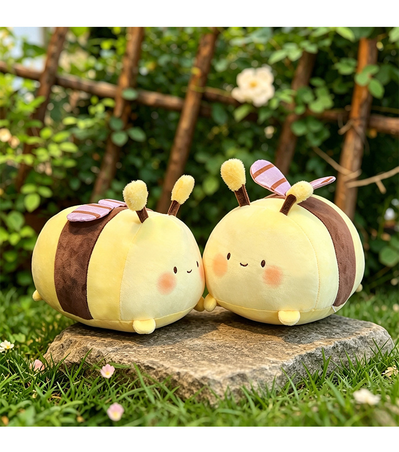 Super soft and elastic little bee plush toy, insect doll, birthday gift, claw machine prize, wholesale