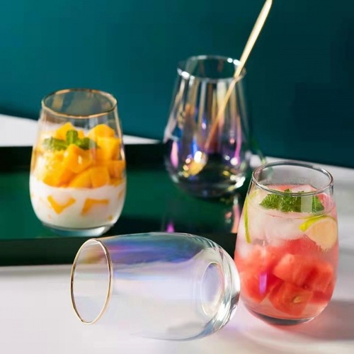  New Egg Cup Direct Manufacturer Supply Egg-Shaped Glass Cup Juice Cup Ice Cream Mousse Cup No-Leg Red Wine Glass