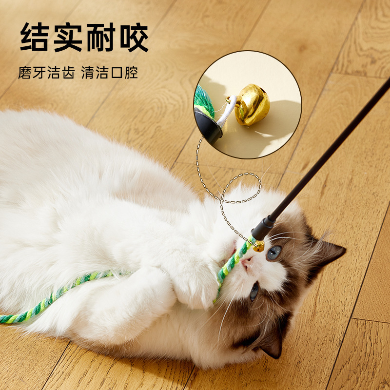 猫をからかう棒猫のおもちゃ猫は自分で退屈します。神器の綿のリボンは体力を消耗します。|undefined