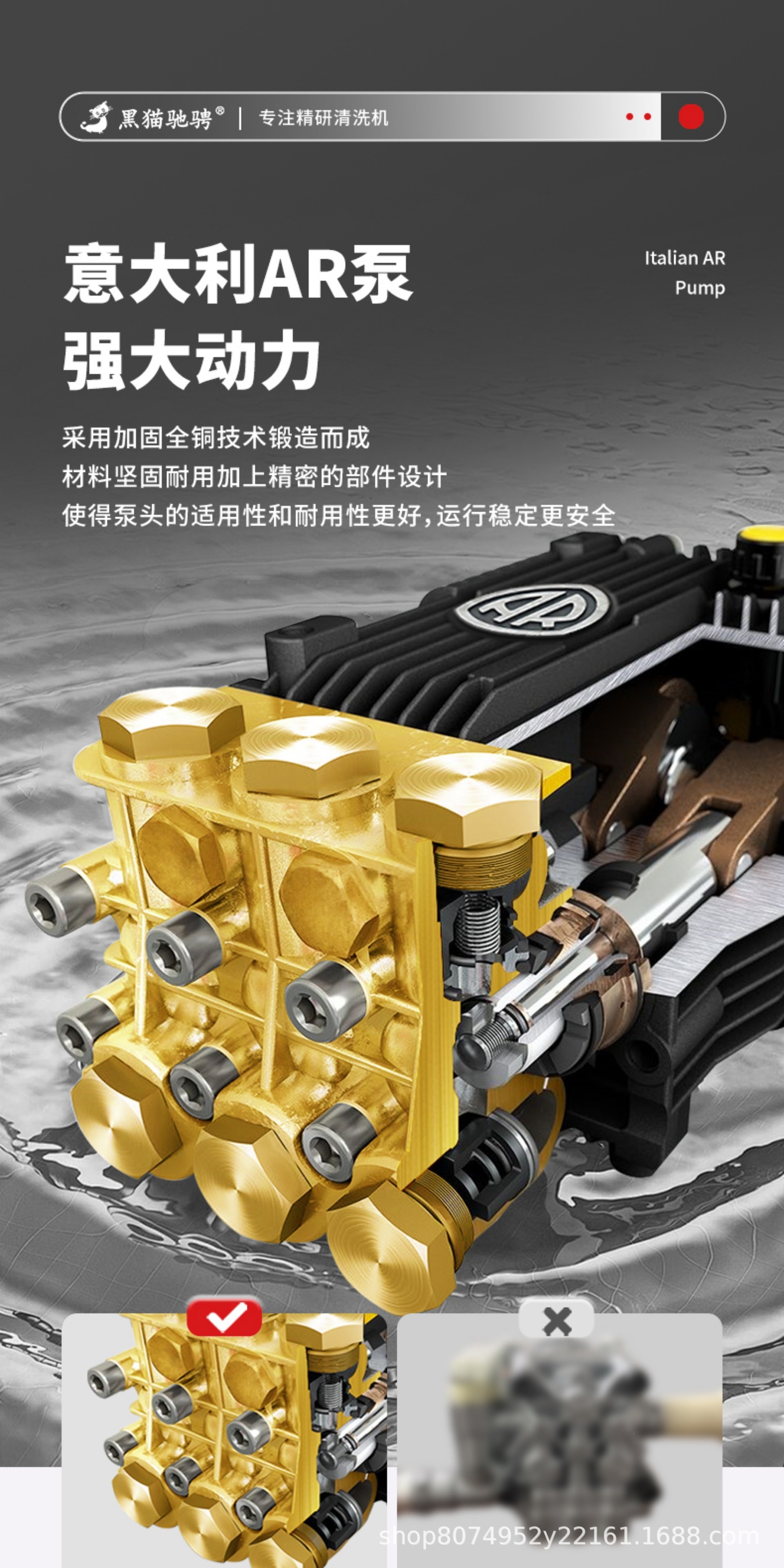 Black Cat Diesel Gasoline High-Pressure Car Washer High-Power Cleaning Machine Commercial Mobile Industrial Grade Water Gun Pump