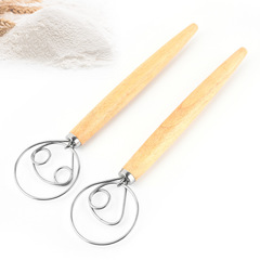 Egg beater, flour mixer, dough mixer, egg beater, stirring stick, 13-inch oak mixer manufacturer wholesale