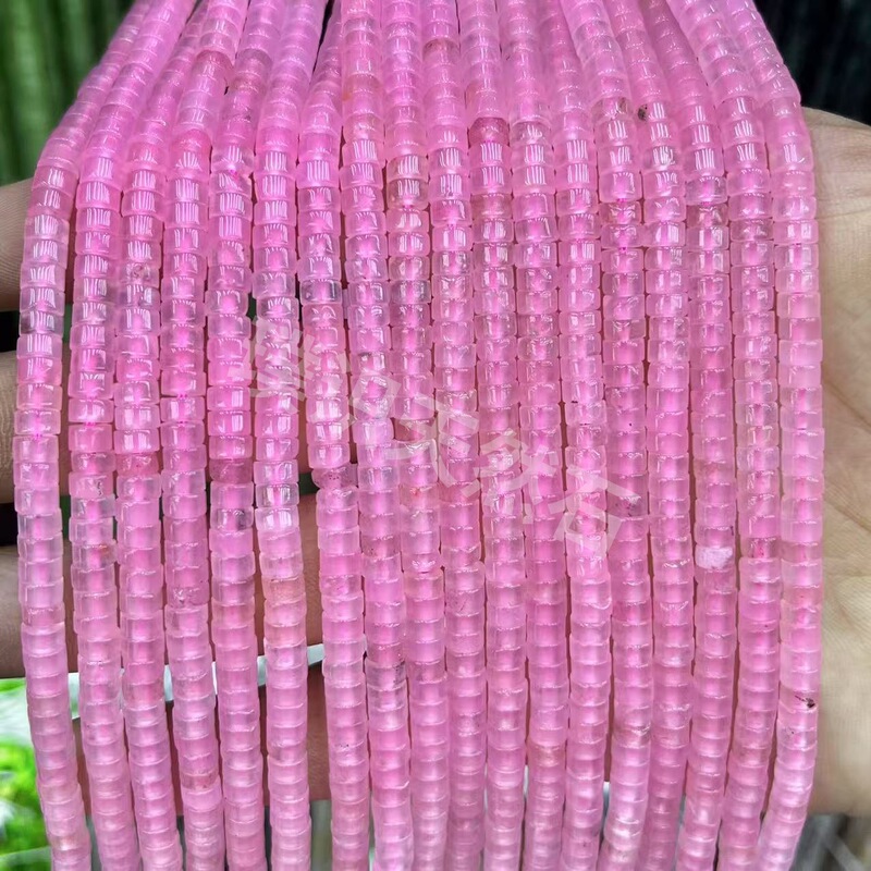2*4mm天然石管珠隔片散珠玉髓青金水晶圆柱隔珠diy饰品配件批发|undefined