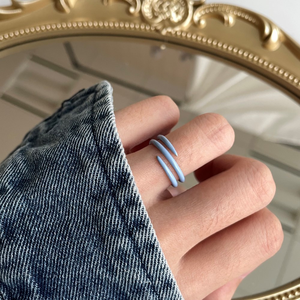 Cute Geometric Sterling Silver Plating Open Ring 1 Piece