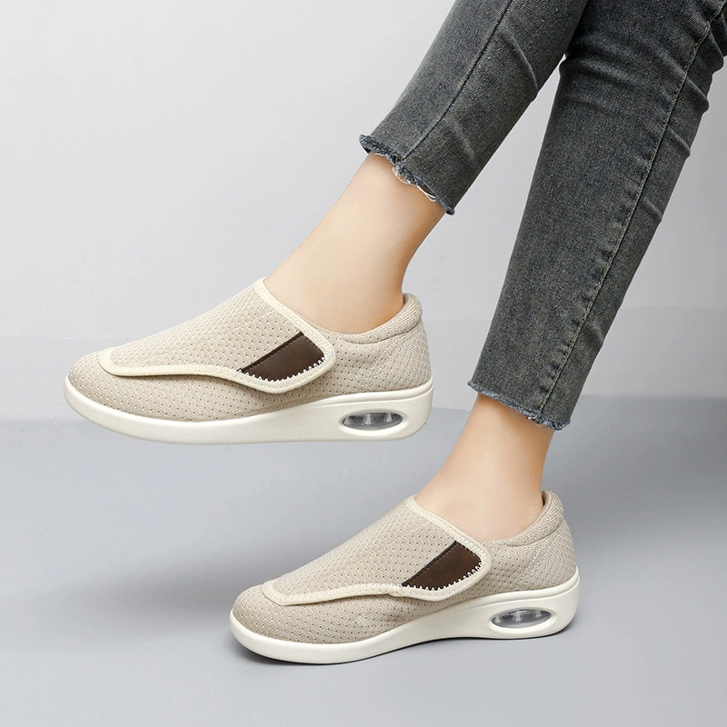 2025 новые женские повседневные и удобные спортивные прогулочные кроссовки с мягкой подошвой, сетчатые, дышащие, на липучке, для весны и осени