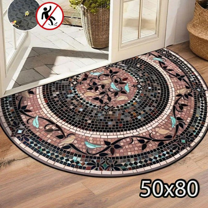 TEMU Amazon venta caliente transfronteriza tapete semicircular americano retro