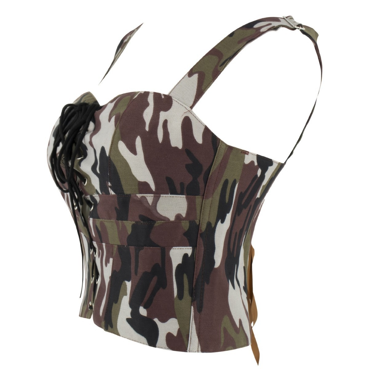 Camuflamiento correa de hombro ajustable damas pechos recolectados correa de cuerpo chaleco correa de cuerpo