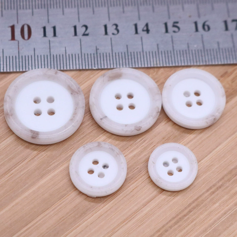 Four-eye button thin edge resin button coat windbreaker button wholesale high-end suit button resin button hand-stitched button