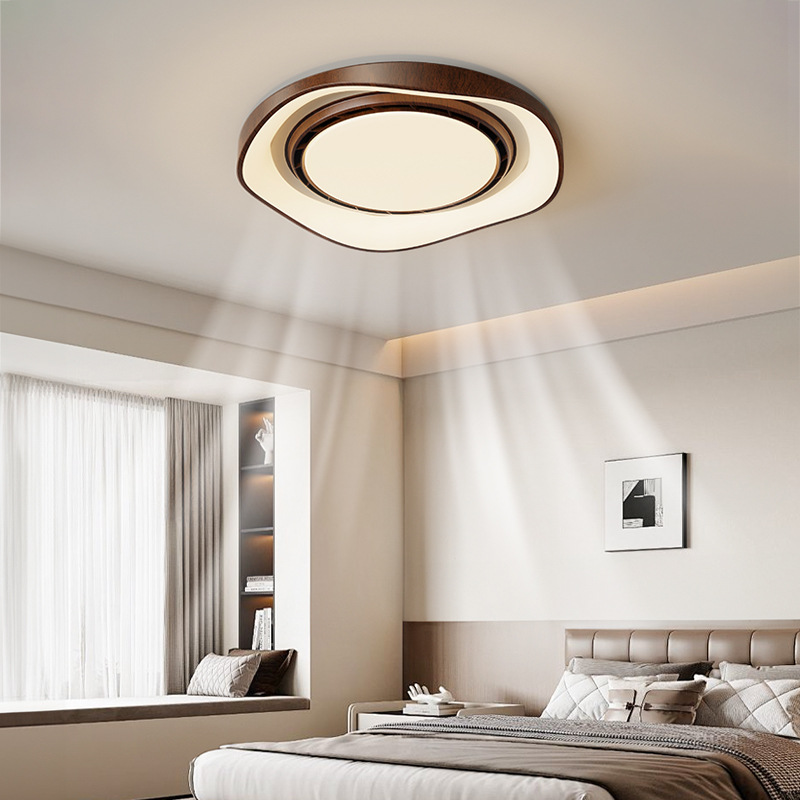 Lámpara de Techo con Ventilador Invisible 461L de Hierro y ABS, Control por Voz, para Dormitorio
