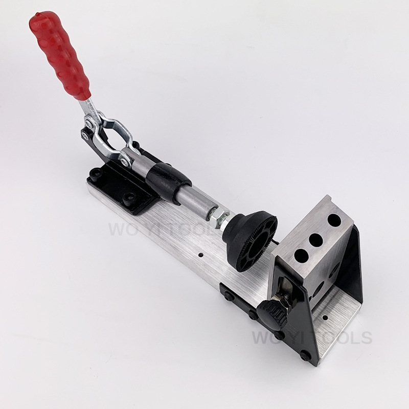 Nueva carpintería agujero oblicuo localizador agujero perforación agujero oblicuo máquina bolsillo agujero plantilla endurecido WYF Wo lado