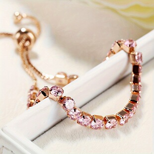 Fashionable small bracelet with zircon, design jewelry, 3mm, diamond encrusted, light luxury style, internet celebrity, trend of season 4