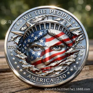 跨境新款 America 250th Anniversary Commemorative Coin 纪念币