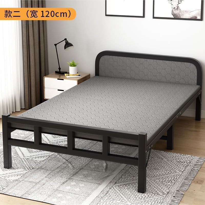折りたたみベッド シングルベッド 1.2m 大人用 家庭用 小型ベッド 昼休み ハードボード シンプル レンタルルーム 一時的なダブルベッド|undefined