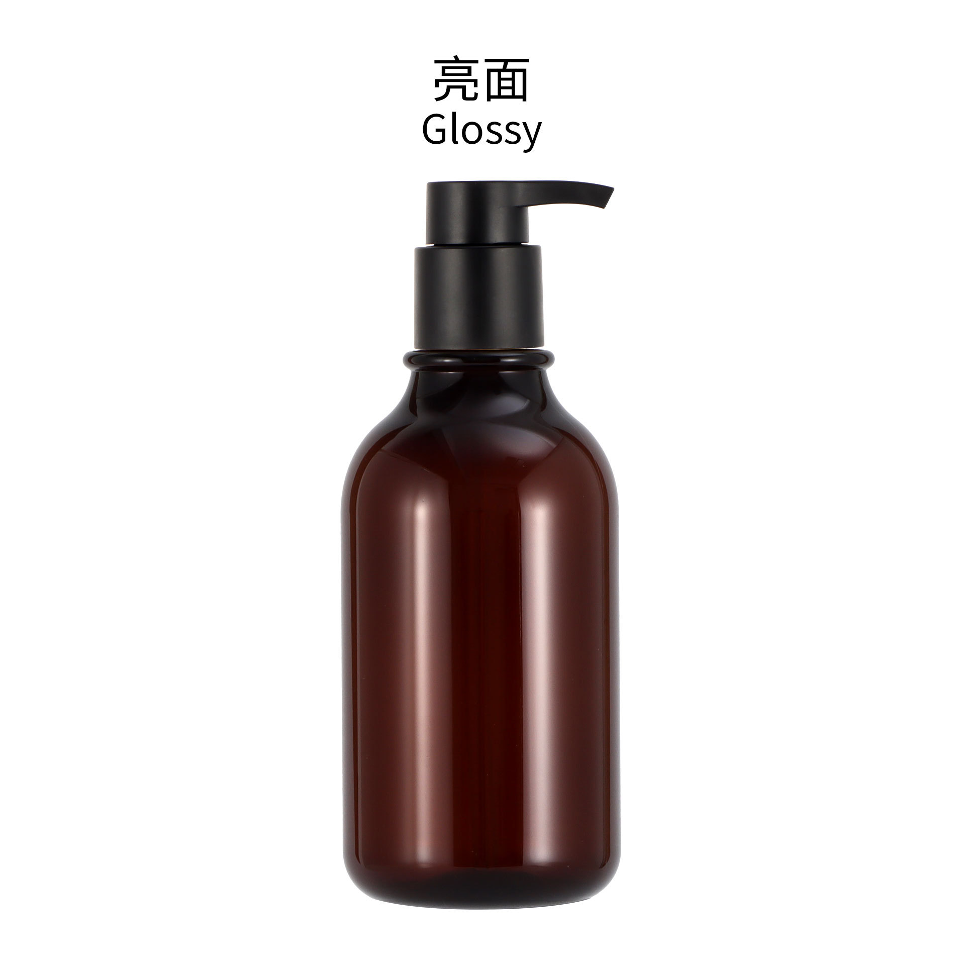 En stock Botella de champú PET de plástico esmerilado negro de 500ML Botella de loción Botella de gel de ducha cosmética Botella secundaria