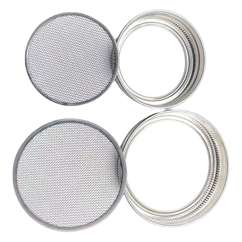 Крышка для проращивания семян из нержавеющей стали 70/86 мм Крышка из каменной сетки Соответствующая Крышка для прорастания с разрезом 304 Фильтр Дышащая сетка