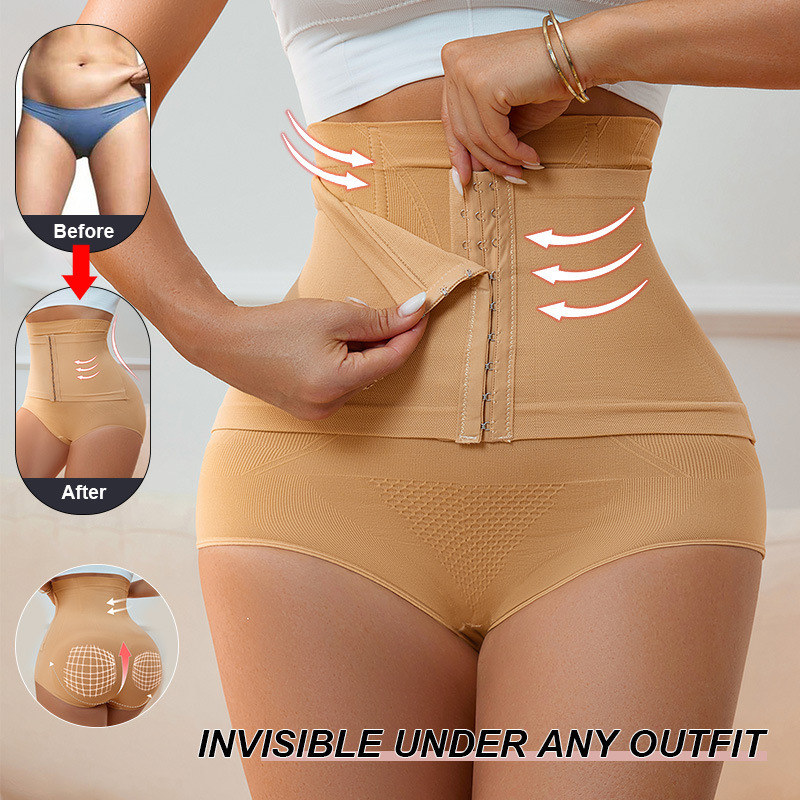 Cross-Border Wholesale Seamless Waist-Cinching High-Waist Body-Shaping Pants Butt-Lifting Body-Shaping Briefs European and American Hot-Selling Body-Shaping Garments