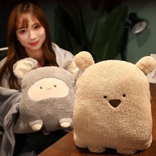 冬天三合一暖手抱枕办公室午休枕趴桌子睡觉可插手枕头车载靠垫