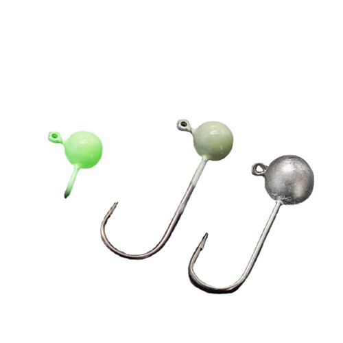 Round root hook, glow-in-the-dark round head root hook 1.5g 2g 3g with barbed hook