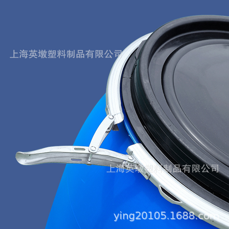 英敦60L70リットル厚型フランジ付きバケツ、青色の化学廃液用バケツ、鉄製フープ付きバケツ、酵素用丸型白バケツ65リットル|undefined