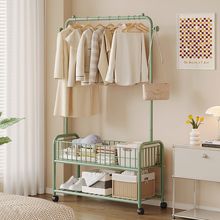 衣架落地立式加粗多功能衣帽收纳架家用卧室阳台移动晾衣架承重强
