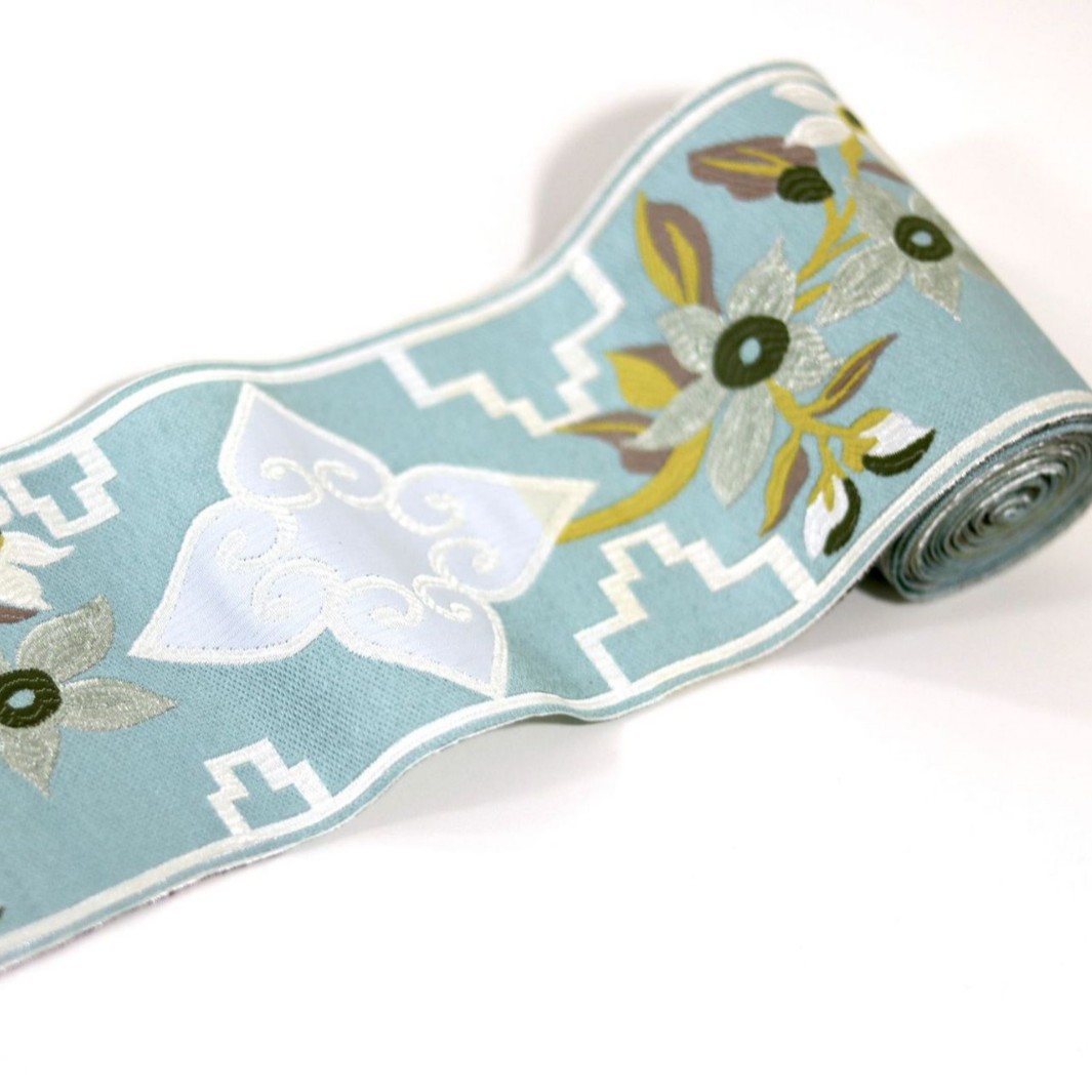 Banda jacquard de alta precisión de 9cm de ancho Hanfu falda de cara de caballo cojín de sofá mesa bandera de cama almohada costura de ropa encaje