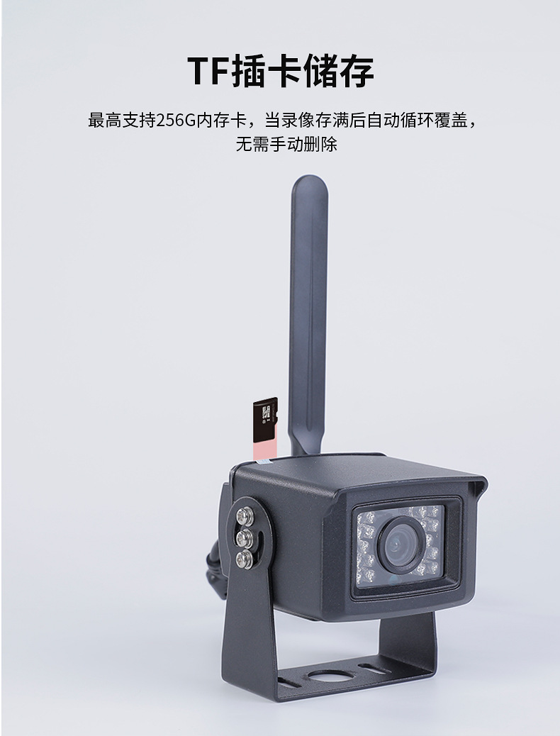 4g Wireless 4Mp Camera with Card Slot, Infrared Night Vision, Waterproof, Suitable for Camping Vehicles and Rvs