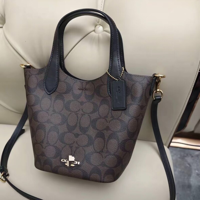 Koujia's New Model Hanna18 Hand-Held Vegetable Basket Classic Monogram Hanna Bucket Bag Crossbody Handbag Commuter Women's Bag