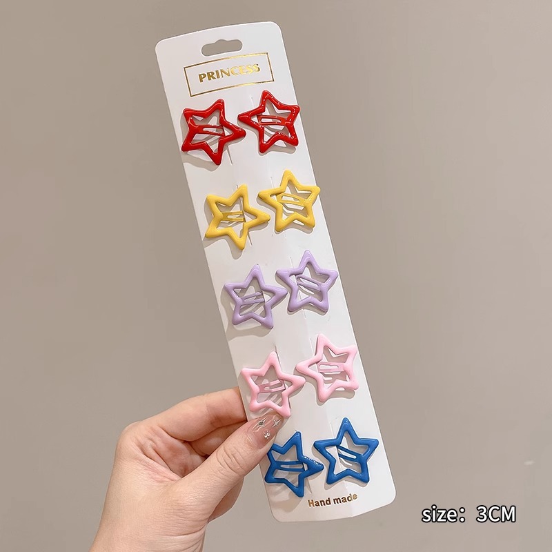 Sweet girl star clip para el cabello 2025 nuevo clip para el cabello de bebés femininos clip para el cabello lateral clip para el cabello de color