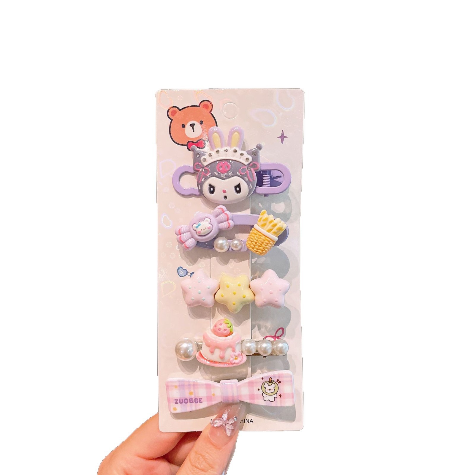 Flores coreanas para niños arco clip