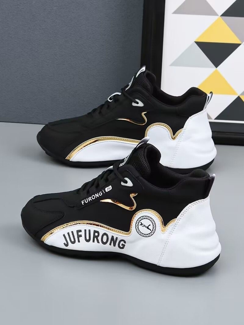 Chaussures pour hommes, baskets blanches unisexes épaisses, chaussures de sport tendance pour le printemps, style populaire sur TikTok, chaussures de papa pour couples_voghion.com