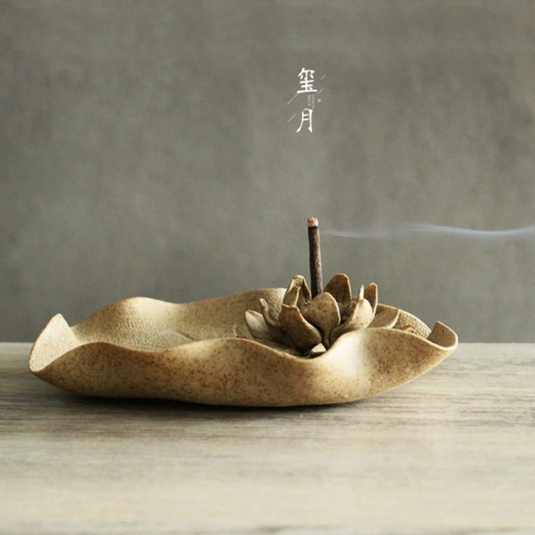 Цзиндэчжэнь ручной работы керамогранит глина благовония ручной работы керамический держатель для благовоний японское Ретро художественное украшение тарелка для благовоний лотоса Xuan Ye