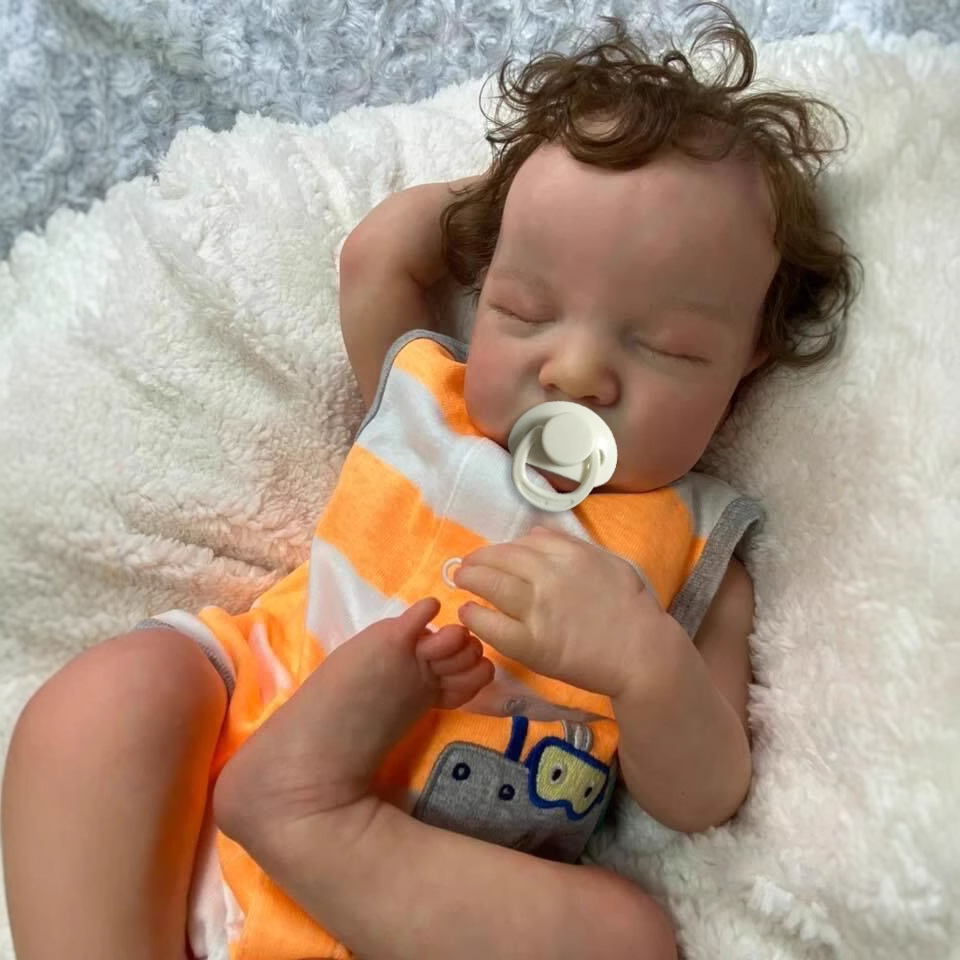 49cm muñeca de simulación bebé implantado pelo Levi transfronterizo e-commerce entrega de una sola pieza