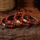 Tibetan-style Yak Bone Bracelet Men's Plate Playing Buddha Bead Bones Tibetan Rosary Horn Bracelet Literary Playing Bracelet