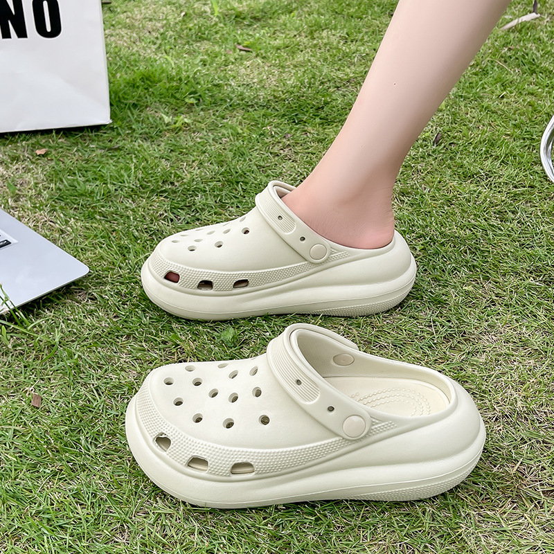 Luyoujia Same Style Clogs Cloud Puff Cushioning Men's and Women's 2026 New Outdoor Beach Closed-Toe Slippers