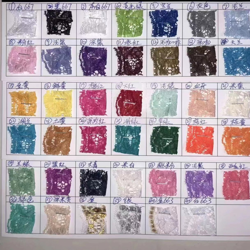 A largo plazo en stock 6cm 40 colores no elástico poliéster encaje Ropa Accesorios falda encaje 667 #