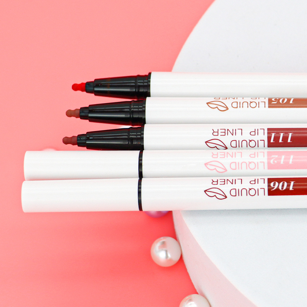 SHCOETY Cross-border matte Liquid Lip liner Pen, matte lip gloss, waterproof nude lip gloss, long-lasting color lipstick pen undefined