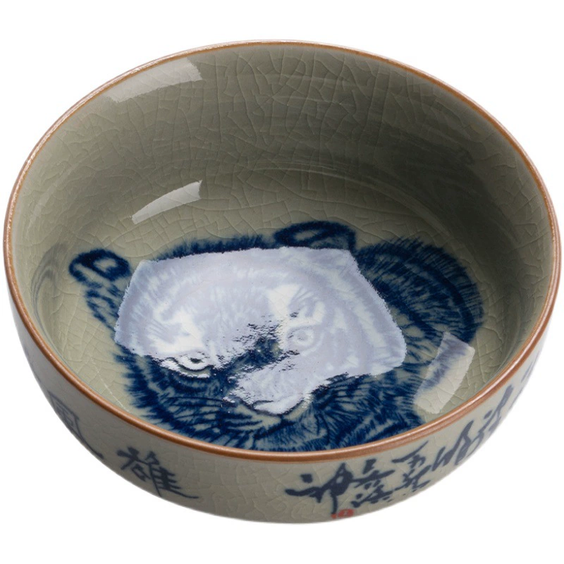 Old Pottery Mud Master Cup Single Cup Home Ceramic Kung Fu Tea Cup Heart Sutra Cup Antique Cup Cup Cup Personal Cup
